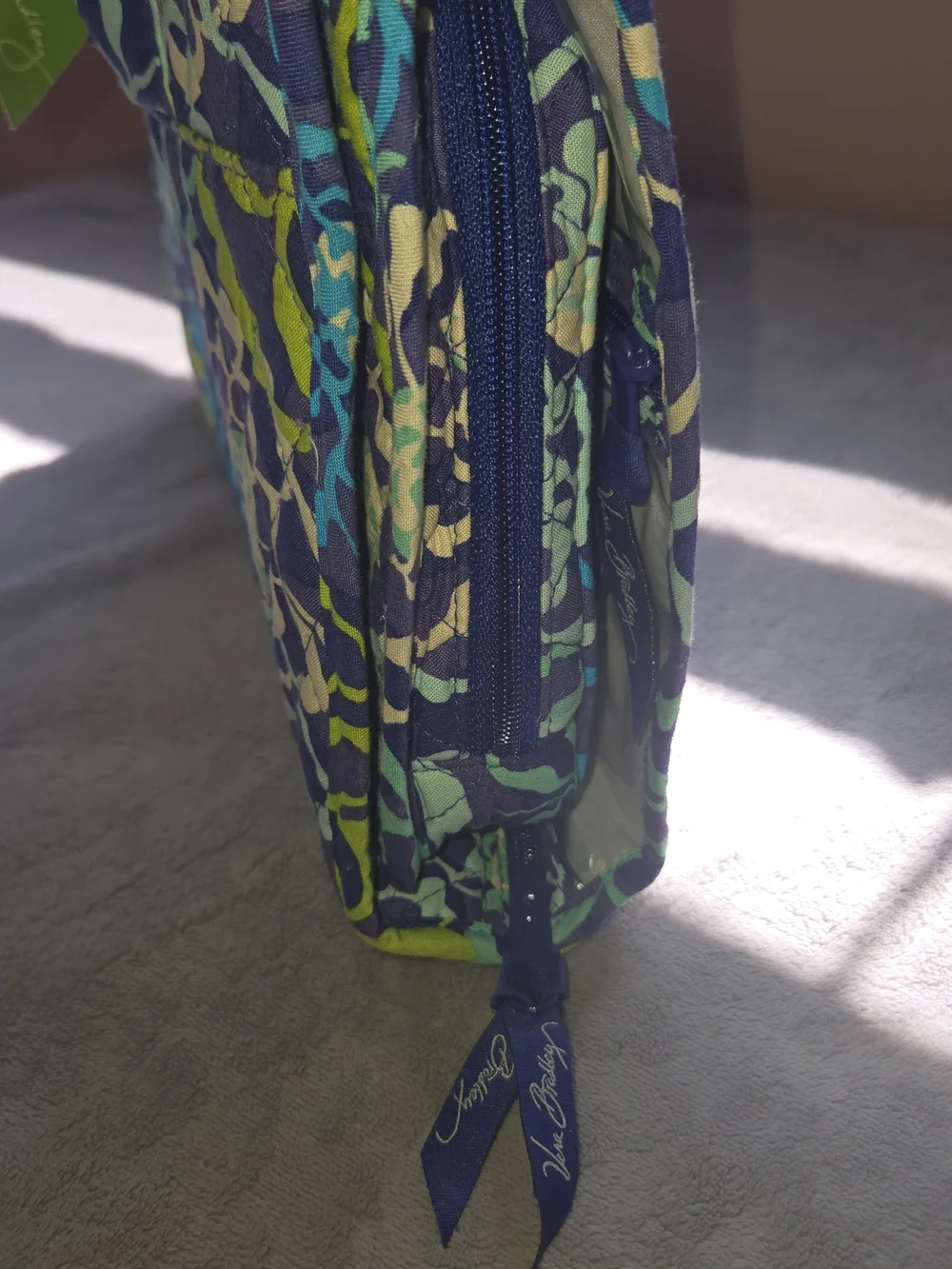 Vera Bradley Jewelry Travel Tote in Navy, Teal, Lime, Cream